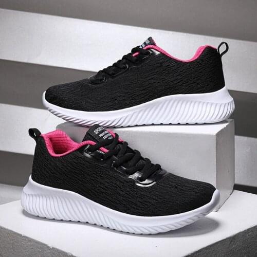 Womens casual shoes sneakers comfortable flying mesh breathable elastic non-slip light flat vulcanized shoes 2021