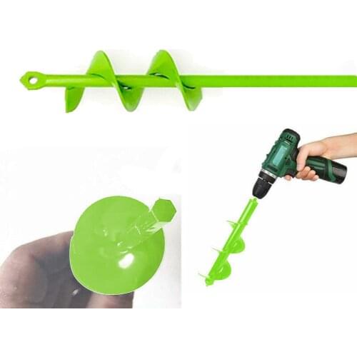 1pc Drill For 3/8" Bit Electric/cordless Drill Garden Spiral Auger Drill Hole Digger Drill Bit Planter Green Drill Head Durable