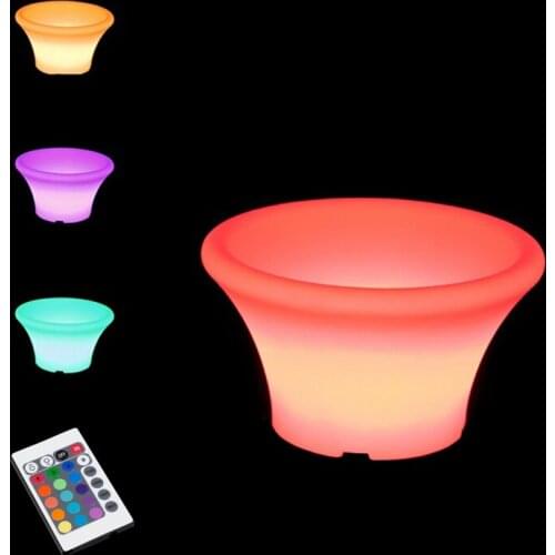 16 Color Changing Glowing Ice Bucket Pots LED Wine Holder for coffee bar decoration Free shipping 1pc