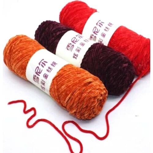 10 balls Skeins Chunky Supersoft Hand Warm 100g Chenille Velvet Wholesale Sweater Yarn Thread Crochet Knitting Wool