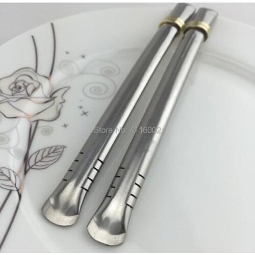 100pcs 16cm Stainless Steel Drinking Straw Tea Filter Yerba Mate Tea Bombilla Home Bar Party Drinking Tool