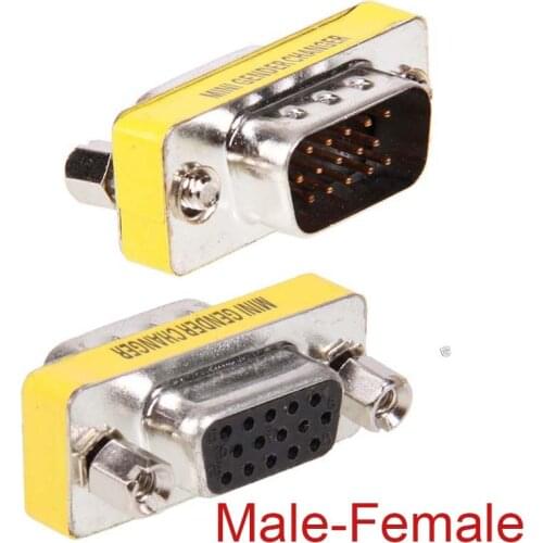 15 Pin HD SVGA VGA male Female gender changer adapter NEW