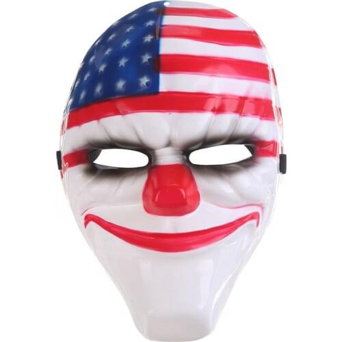 4pcs/lot Halloween Cosplay Payday 2 Mask Dallas/Wolf/Chains/Hoxton Horror Chainsaw Clown Masquerade Masks