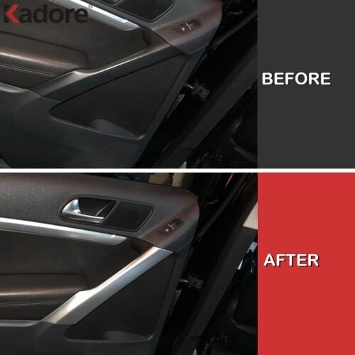 For Volkswagen For vw Tiguan 2012 2013 2014 2015 ABS Matte Door Armrest Decoration Trim car-styling auto accessories