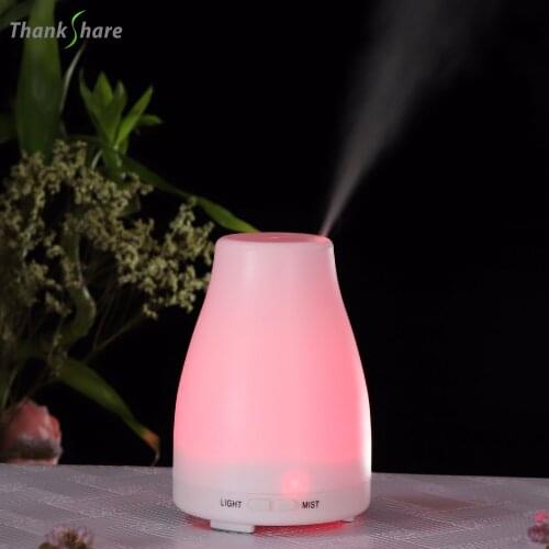THANKSHARE Ultrasonic Humidifier Aroma Diffuser Aromatherapy Humidificador Essentiel Fogger LED Color Change 120ml For SPA Home