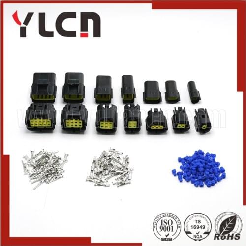 70 Sets 1/2/3/4/6/8/10 Pins/way Car Waterproof Atuo Connector Plug 7 in 1 Sample High Quality