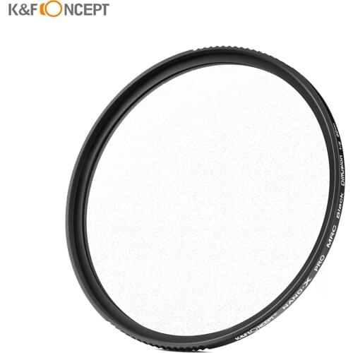 K&F CONCEPT Soft Focus Filter Diffusion Filter Lens Black Mist 1/8 with Waterproof Scratch-resistant for 49/52//58/62/67/72/77