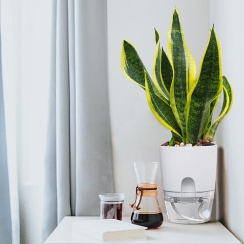 2 Layer Self Watering Flower Pot with Water Tank Home Office Decor Hydroponic Flowerpot Practical Plastic Plant Pot