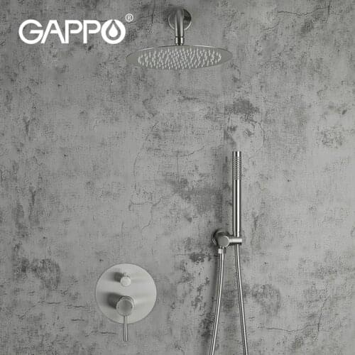 Gappo Shower Faucet Brass Faucet Bathroom Rainfall Shower Set System Bathroom Hot and Cold Water Mixer Tap Wall Mounted Tap