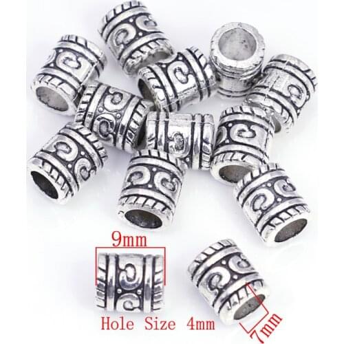 JAKONGO Antique Silver Plated Flower Beads for European Bracelet Beads Jewelry Making Accessories DIY Handmade Craft 10pcs