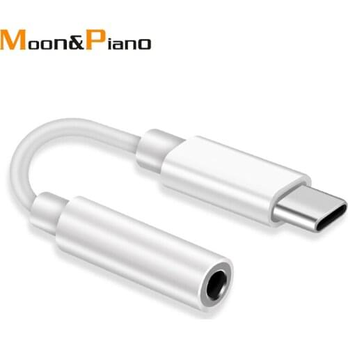 Type-C To 3.5mm Earphone Cable Adapter Audio Transfer Mini Cord Portable Lightweight Earphone Converter Support Wire Control