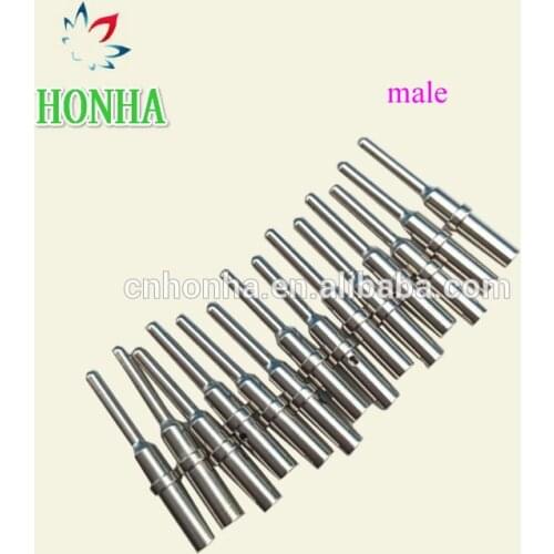 50Pcs DT Series Pin Contact 0462-201-16141 0460-202-16141 Stainless Steel 16-20AWG Crimp Solid Terminal Female Male