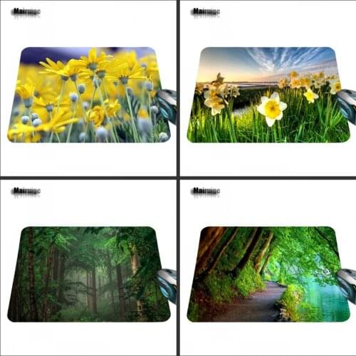 Mairuige Boy Pad Tree Flowers Large Field for PC Computer Mouse Pad Mat Gaming Mouse Pads Rectangle Mat