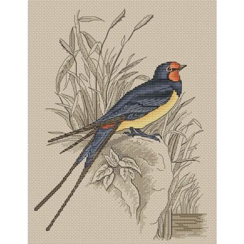 Linen bird Cross Stitch Kit Package Greeting Needlework Counted Cross-Stitching Kits New Style Counted Cross stich Painting
