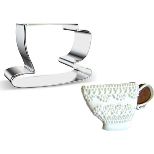Teacup Metal Cookie Cutter Fondant Cake Decorating Pastry Tool Patisserie Biscuit Artesanato Cupcake Topper