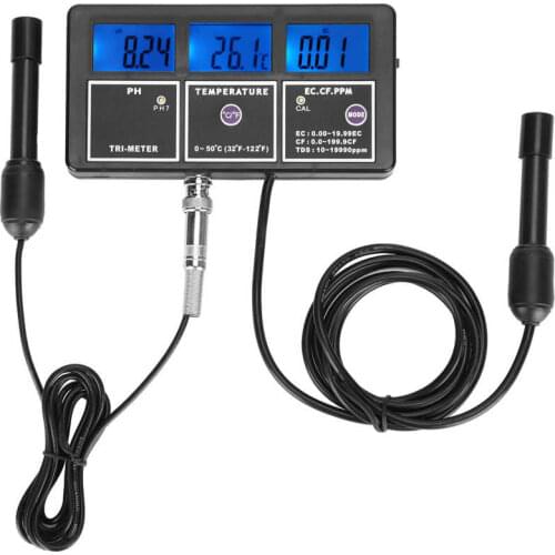 Water Quality Monitor PH EC CF TDS Temperature Testing Meter Multi-Parameter Digital Water Quality Tester Tools