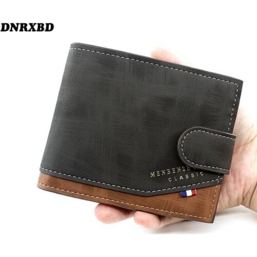 New Wallet Men hasp Three fold Casual Male Clutch bag Zipper Small Money Purses Card Holder Men Coin Purse billetera hombre