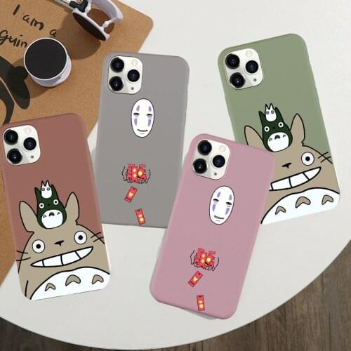 JAMULAR Cartoon Totoro Soft Phone Case For iPhone 7 11 Pro XS MAX XR X SE 2020 8 6 6s Plus Anime Silicone Back Cover Coque Shell