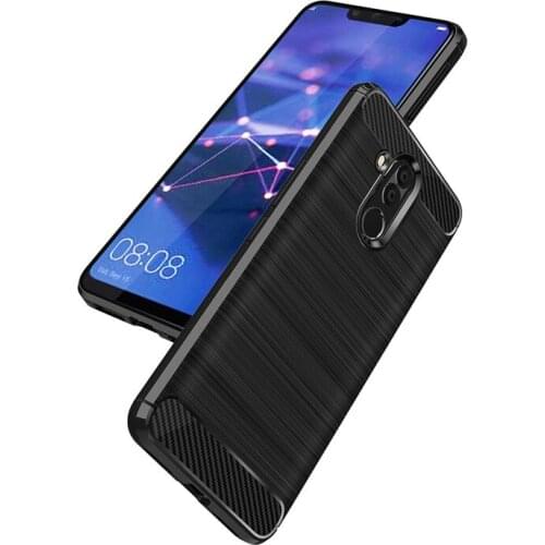 500PCS/Lot Soft Silicone Cover For Huawei Mate 10 Lite 10Pro 20 Pro 20Lite Carbon Fiber Phone Case