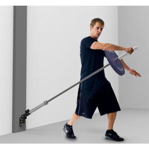 Wall Mounted Barbell Training Frame Gym Home Fitness Swivel T - Bar Row Platform Insert Rack Squat to another