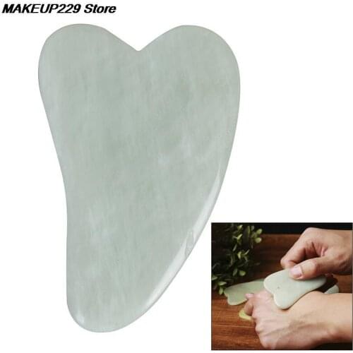 1PC Natural Jade Stone Gua Sha Scraping Board Body Care Massage Tool Spa Acupuncture Scraper For Back Face Arm Leg
