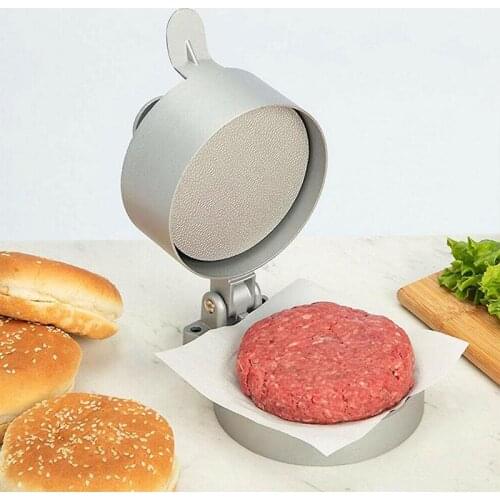 New Kitchen Aluminum Alloy Hamburger Mold Meat Press Patty Burger Meat Mold Maker Tool Hamburger Meatballs Press Tools Make L7O4