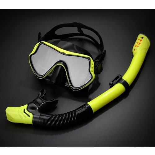 Diving Goggles Breathing Tube Set Men and Women Adult Large Frame Silicone Mask Swimming Eyewear Snorkeling Diving Glasses 2021