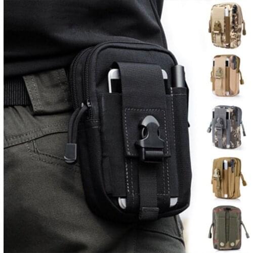 Hunting Molle Belt Pouch EDC Waist Bag Military Phone Utility Holster Tactical Pocket Pack for Camping Climbing Shooting