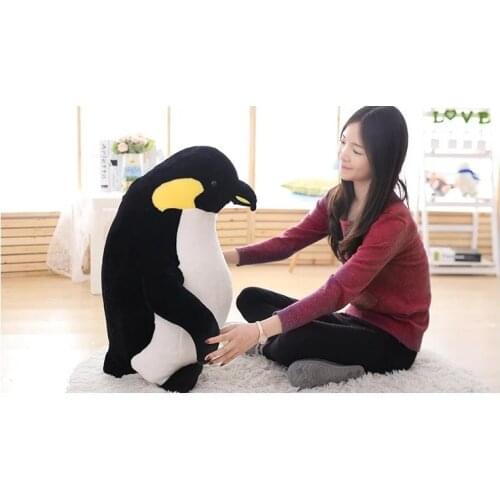 New arrival large 80cm cartoon penguin plush toy soft throw pillow birthday gift b0900