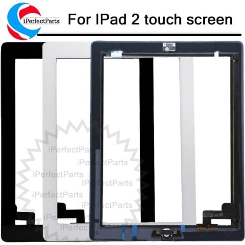 Tablet Touch Screen for ipad2 For iPad 2 A1395 A1396 A1397 Digitizer 9.7 inch Glass Panel replacement with Button + Tools