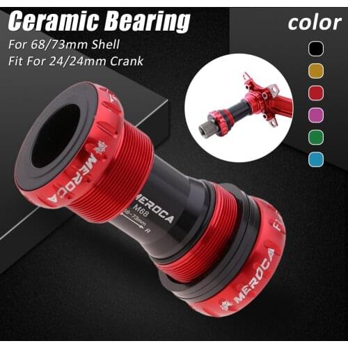 MTB Hollow Bottom Bracket Threaded BB Cycling Aluminum Alloy Waterproof BSA 68/73mm Crankset Axs Bicycle Ceramic Bearing