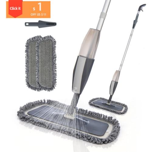 Spray Mops With4 PCS Microfiber Reusable Pads For Floor Clean Kitchen Household Tile Laminate Ceramic Wood 360 Cleaning Spin Mop