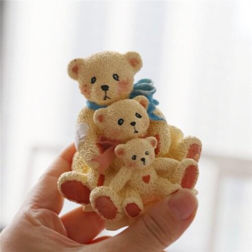 Cute Bear Candle Silicone Molds Korean Style Lucky Bear Handmade Candle Wax Mold Animals shape Aromatherapy Candle Mould