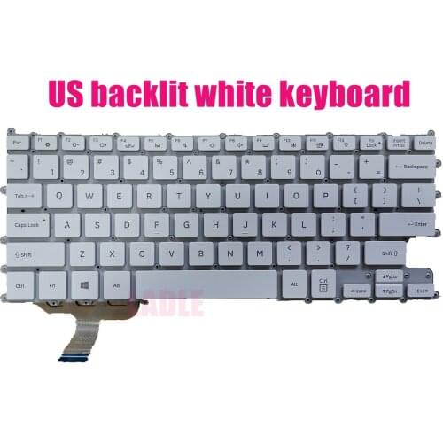 US white Backlit keyboard for Samsung NP900X3N NP900X3T BA59-04278A