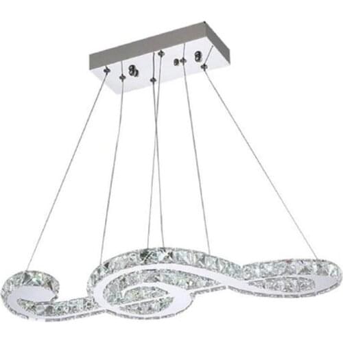 LED Crystal pendant lights K9 Crystal music note Hanging Light Lamp for Living Room dining kitchen scandinavian Decoration