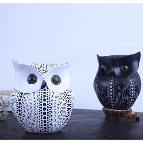 Nordic Style Room Decoration Accessories Home Decoration Accessories Home Decor Owl Figurine Desk Decoration Resin Figurines