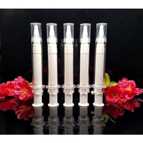 300pcs 5ml 10ml 20ml Empty DIY Airless Syringe High Grade DIY Round Shape Eye Cream Refillable Syringe Vacuum Lotion Pump Bottle