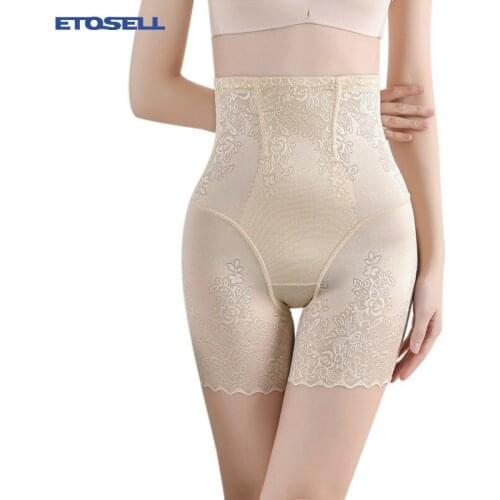 Women High Waist Body Shaping Pants Abdominal Pants Postpartum Hip-up Anti-roll Safety Panties Lace Cocktail Legging
