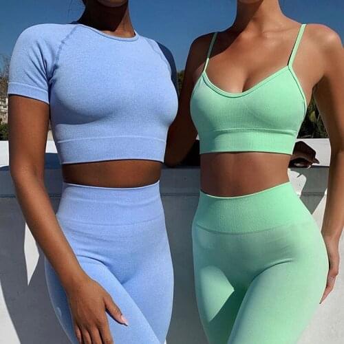 Fitness Sporty Women Tracksuit Casual Bra Padded Sleeveless V-Neck Crop Top+Leggings Two Piece Set Workout Streetwear Sets