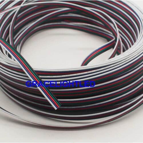 1- 20m 5 Pin RGBW Extension Wire Connector Cable Cord For 5050 RGBW RGBWW LED Strip light