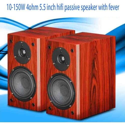 10~150W 4 Ohm 5.5 Inch Fever Full Wood Hifi Speaker SQ5081 Passive Bookshelf Speaker Monitor Amplifier Adapter Speaker