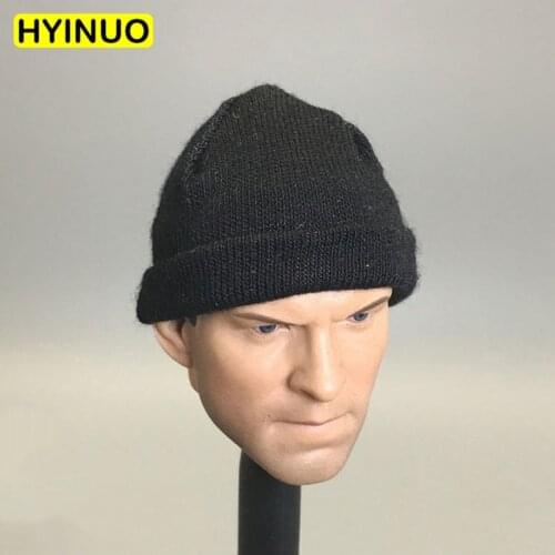 1/6 Scale Men Handsome Fashion Black Knitted Warm Hat Female Women Hat Playing Toy for 12" Action Figure Body Accessory