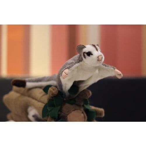21cm Long Lifelike Soft Sugar Glider Plush Toys Super Cute Australian Squirrel Glider Stuffed Animals Toy Gifts for Kids