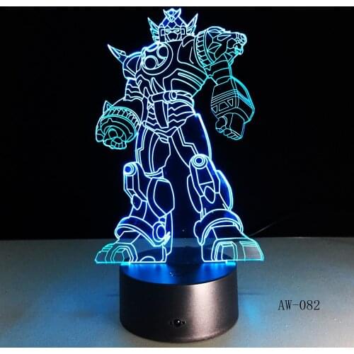 3D Cool Optimus Prime Character Boy Gift Transformers Illusion Desk Table RGB Led Night Light Colorful Lamparas Lamp AW-082