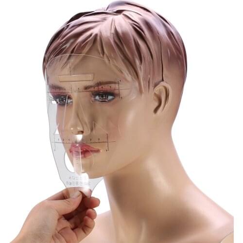 3D Face Eyebrow Ruler Practice Mask Semi-permanent Tattoo Stencil Measure Tool For Beginner Tattoo Eyebrow Lip Makeup Template