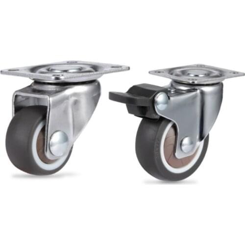 4Pcs Heavy Duty Furniture Mute Soft Rubber Swivel Casters Office Chair Caster Wheels Roller For Platform Trolley Chair