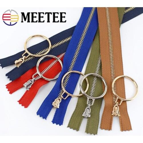 5pcs Meetee 15/18/20/25/30cm 3# Metal Zippers Close-end Zips Closure for Purse Bags Skirt DIY Clothing Sewing Accessories ZA152