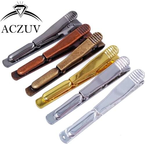 50pcs 5x55mm Copper Metal Tie Clips Base Backs Necktie Tie Bar TC001