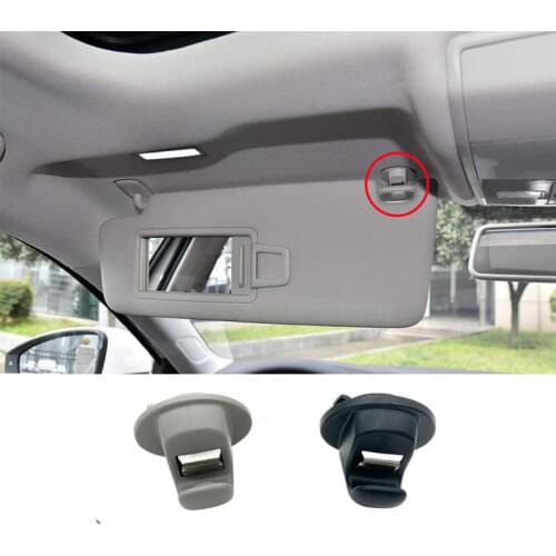 5G0857561B Black Grey Sun Visor Clip Hook Holder For VW Golf 7 MK7 2013+ Passat B8 Polo T-Cross Tiguan Touran 2016