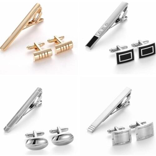 ASHMITA Mens Tie Clip and Cufflinks Set Business Necktie Clip Tie Bar Clips Shirts Wedding Birthday party for women girl boy